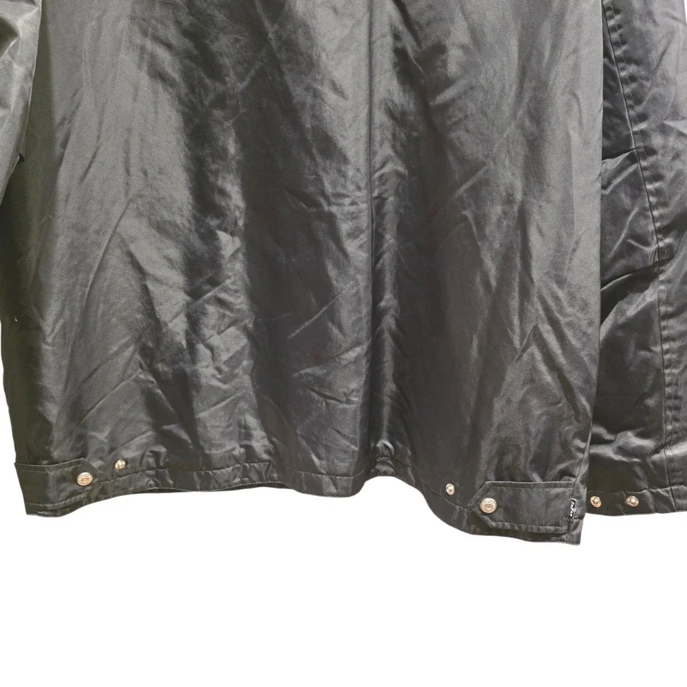 Levis Black Full Zip Quilted Lined Jacket Sz XL Windbreaker Harrington READ